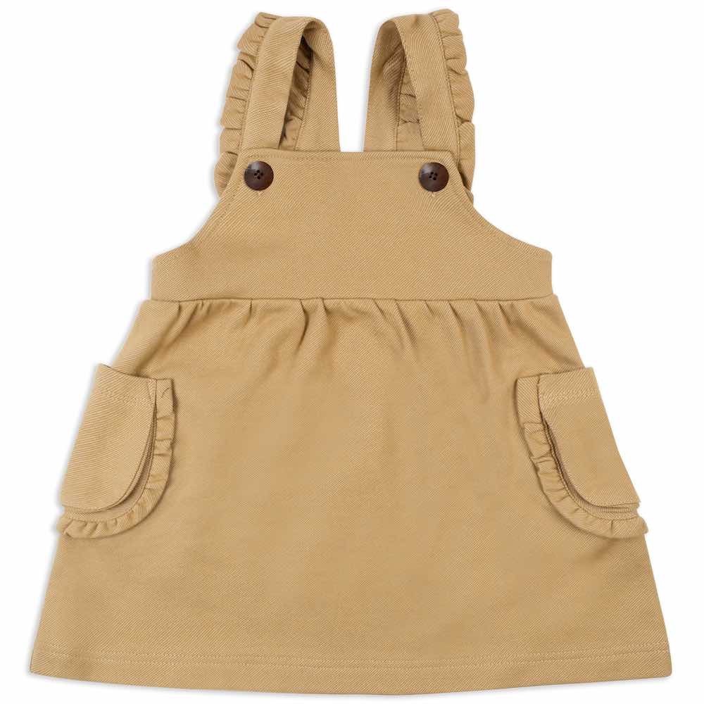 Milkbarn Rust Pinstripe Dress Overall
